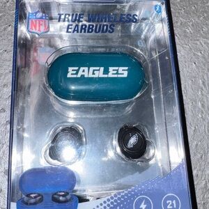 NFL Eagles True Wireless Earbuds - Teal and Black